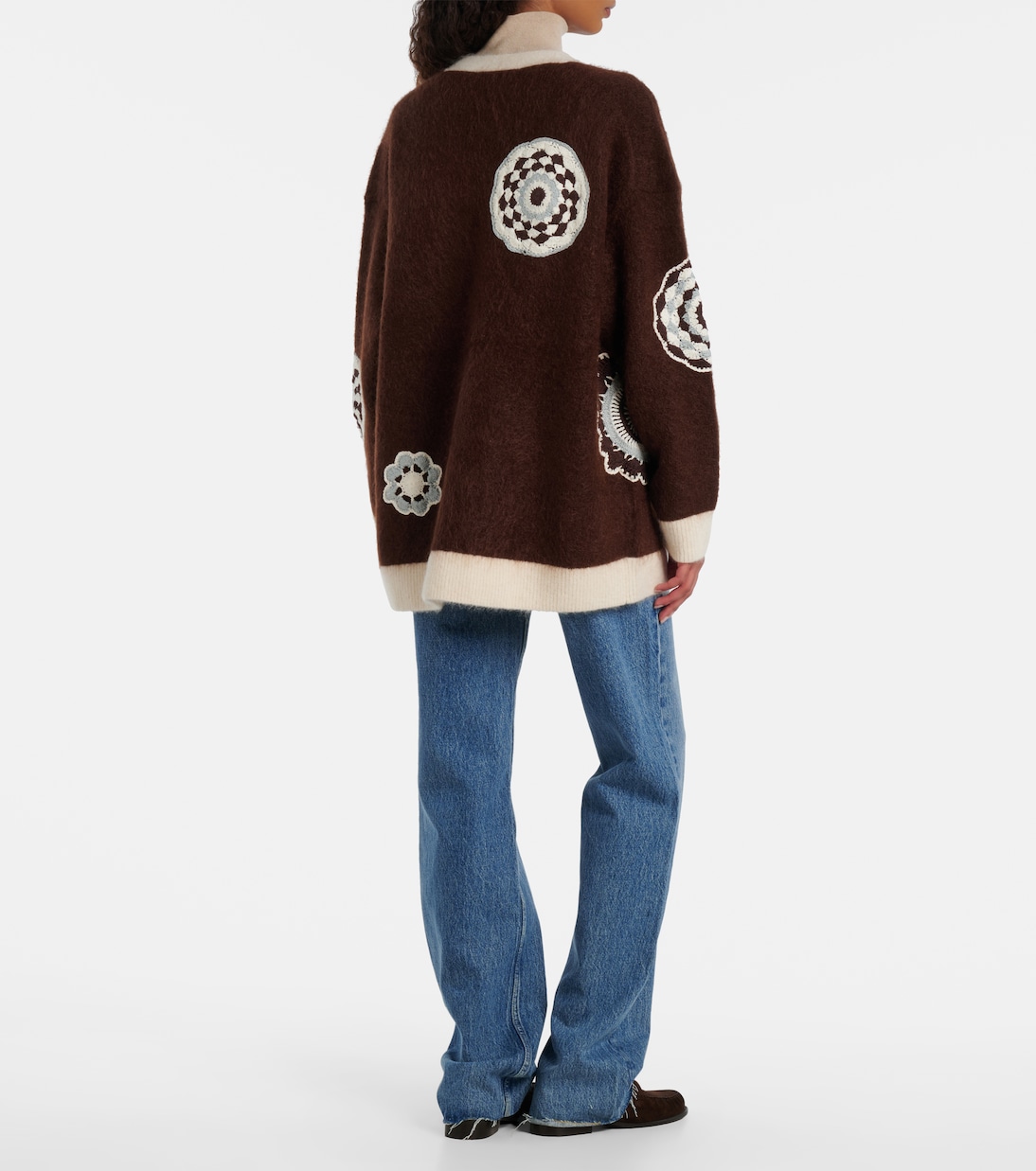 Cardigan mit Häkelstrick | Alémais