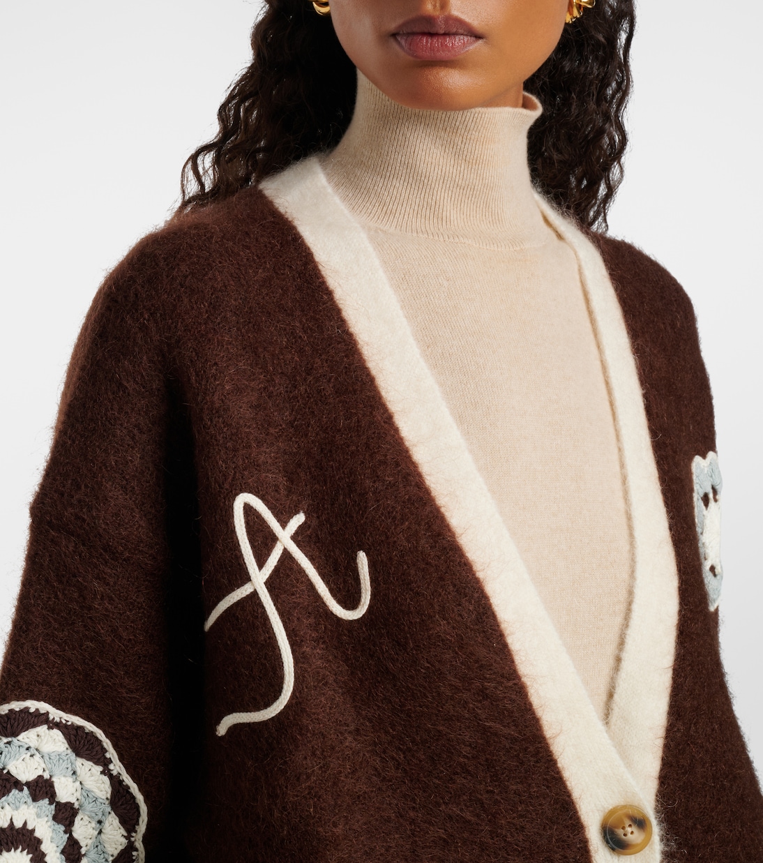 Cardigan mit Häkelstrick | Alémais