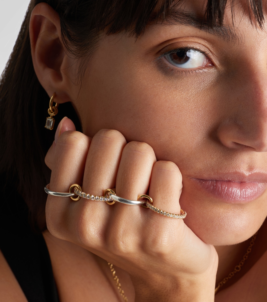 Ring Halley aus 18kt Gelbgold (750/1000) und Sterlingsilber mit Diamanten | Spinelli Kilcollin