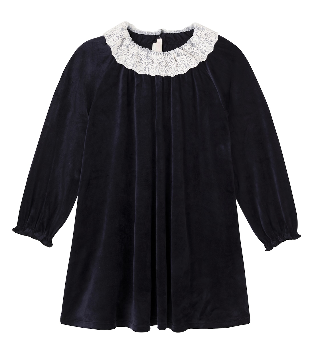 Kleid aus Samt mit Spitze | Konges Sløjd