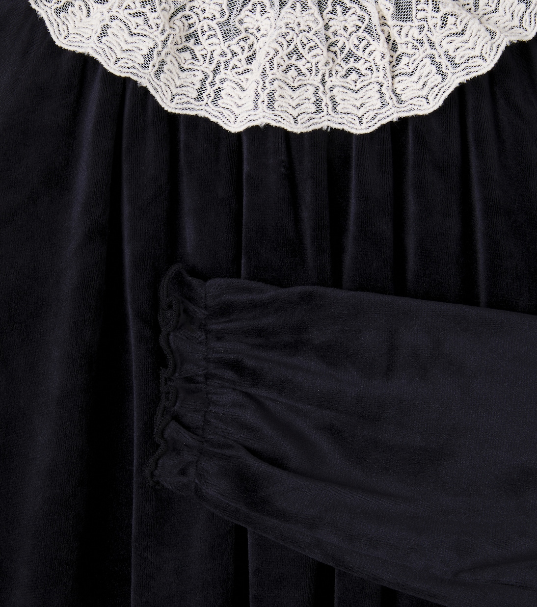 Kleid aus Samt mit Spitze | Konges Sløjd