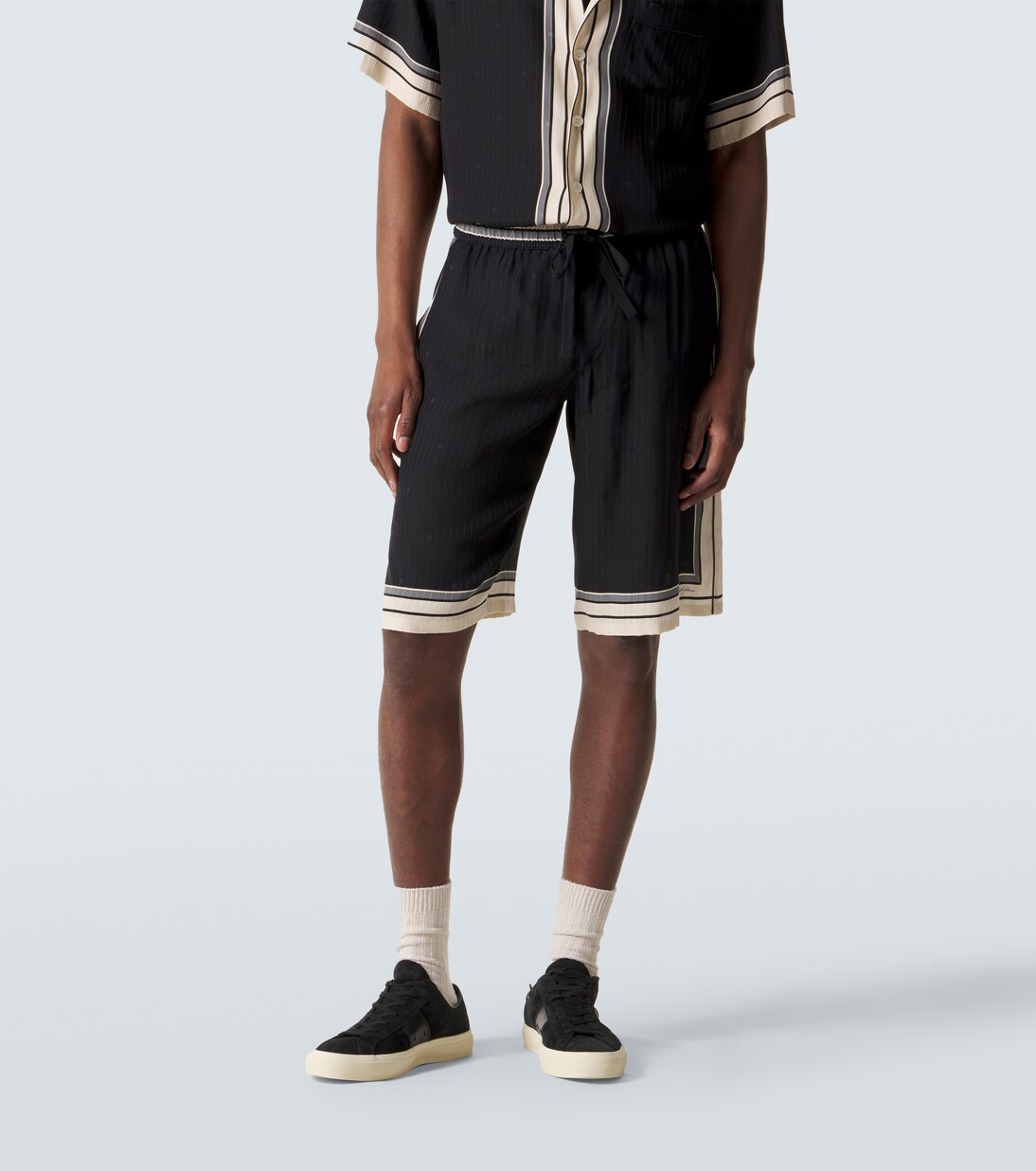 Striped silk Bermuda shorts | Dolce&Gabbana