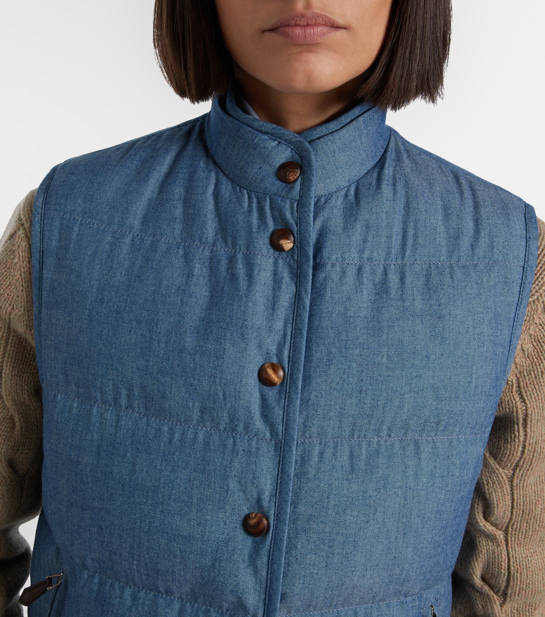 Wattierte Jacke Kris aus Baumwoll-Chambray | Loro Piana