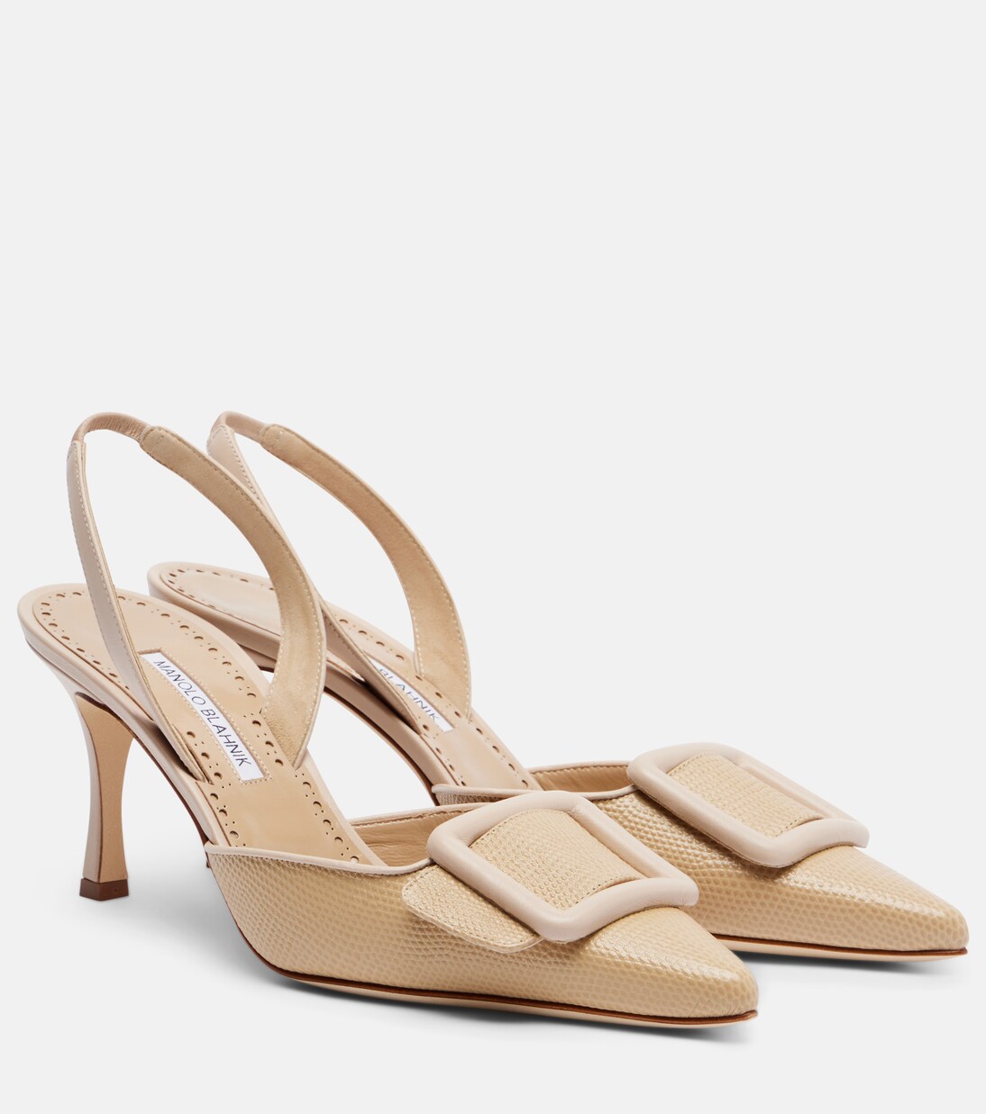 Maysli 70 leather slingback pumps | Manolo Blahnik