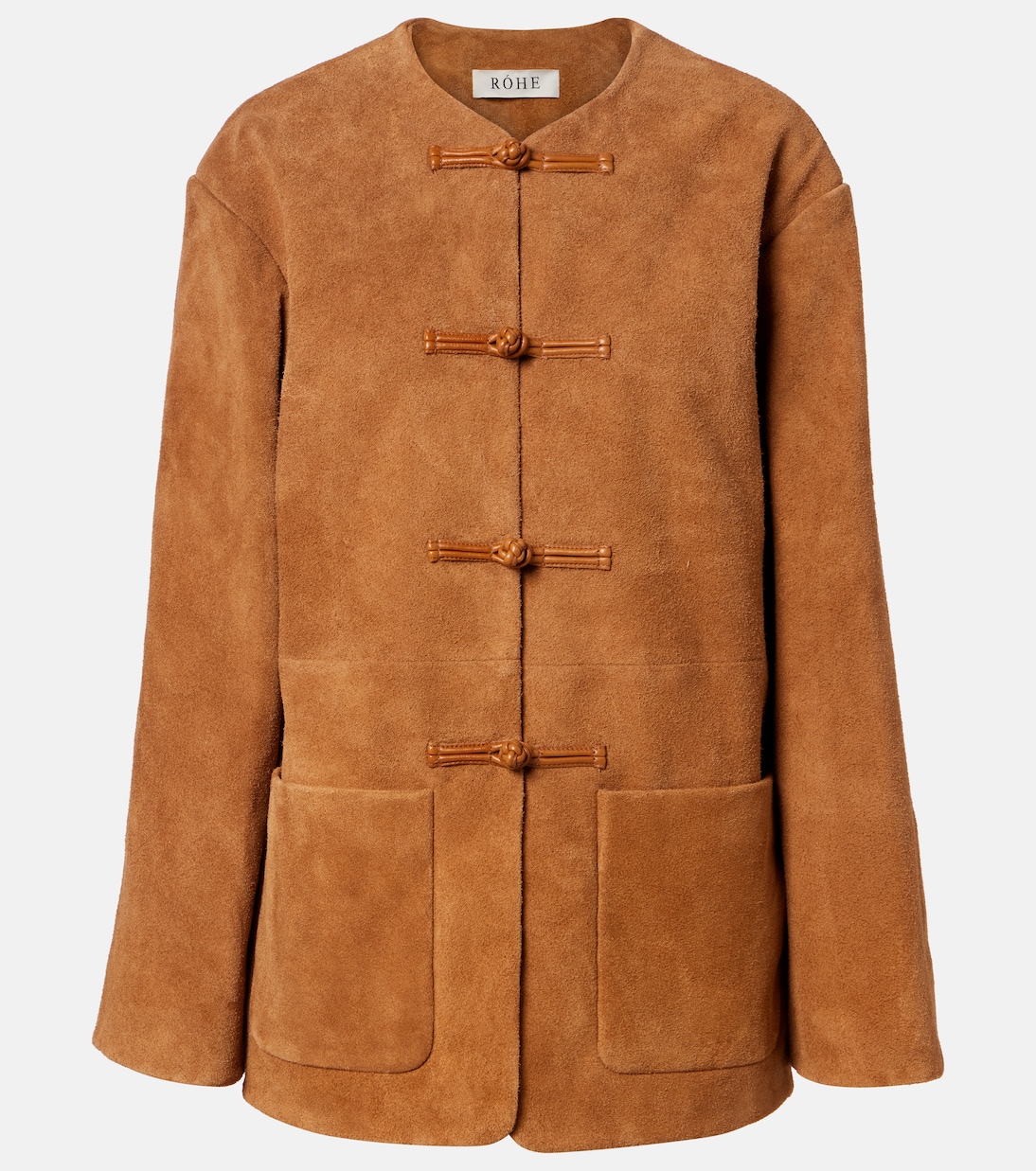 Leather-trimmed suede jacket | Róhe