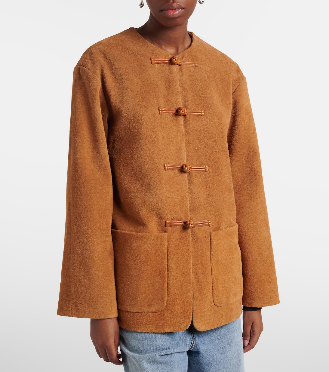 Leather-trimmed suede jacket | Róhe