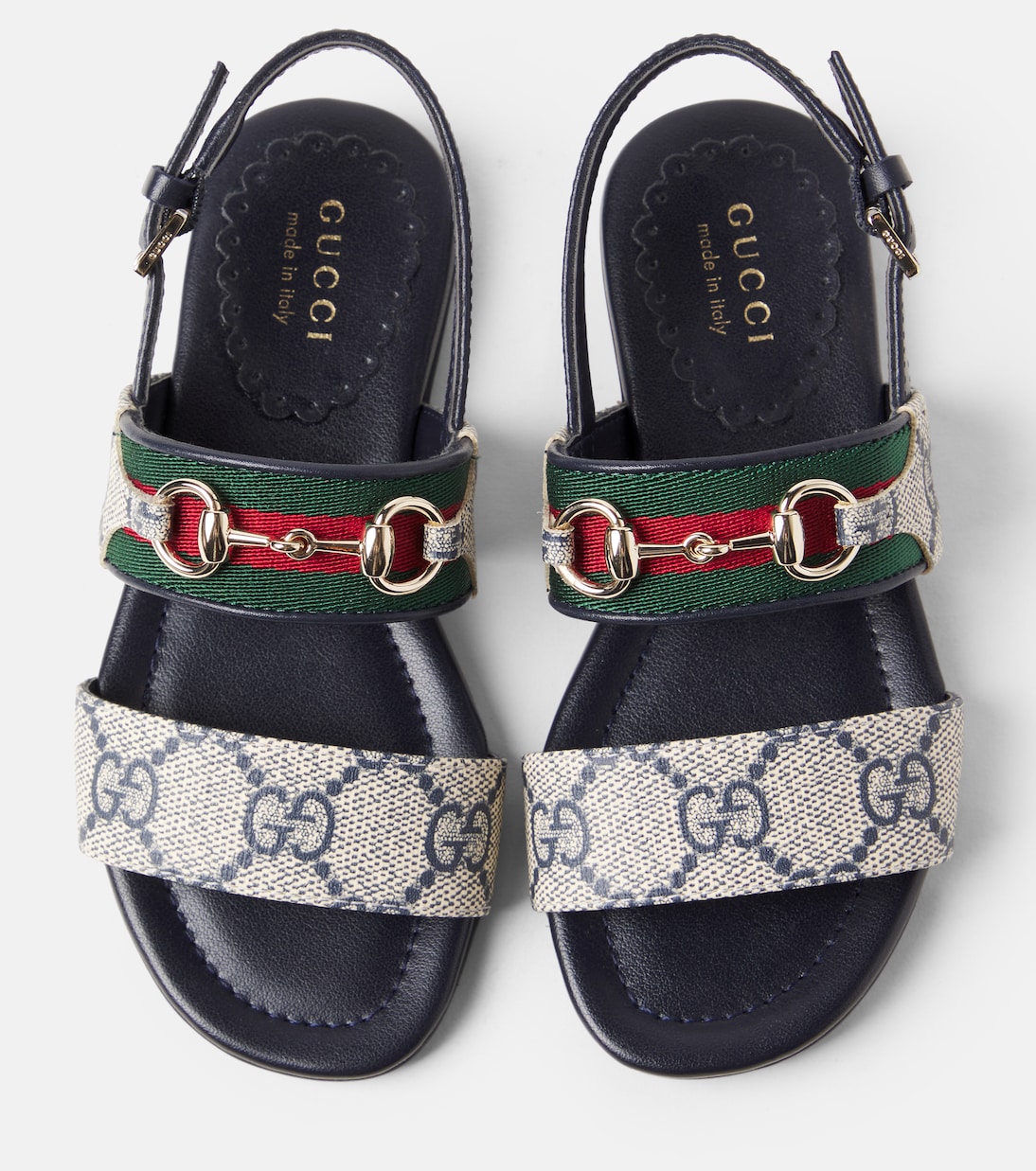Horsebit GG Canvas sandals | Gucci Kids