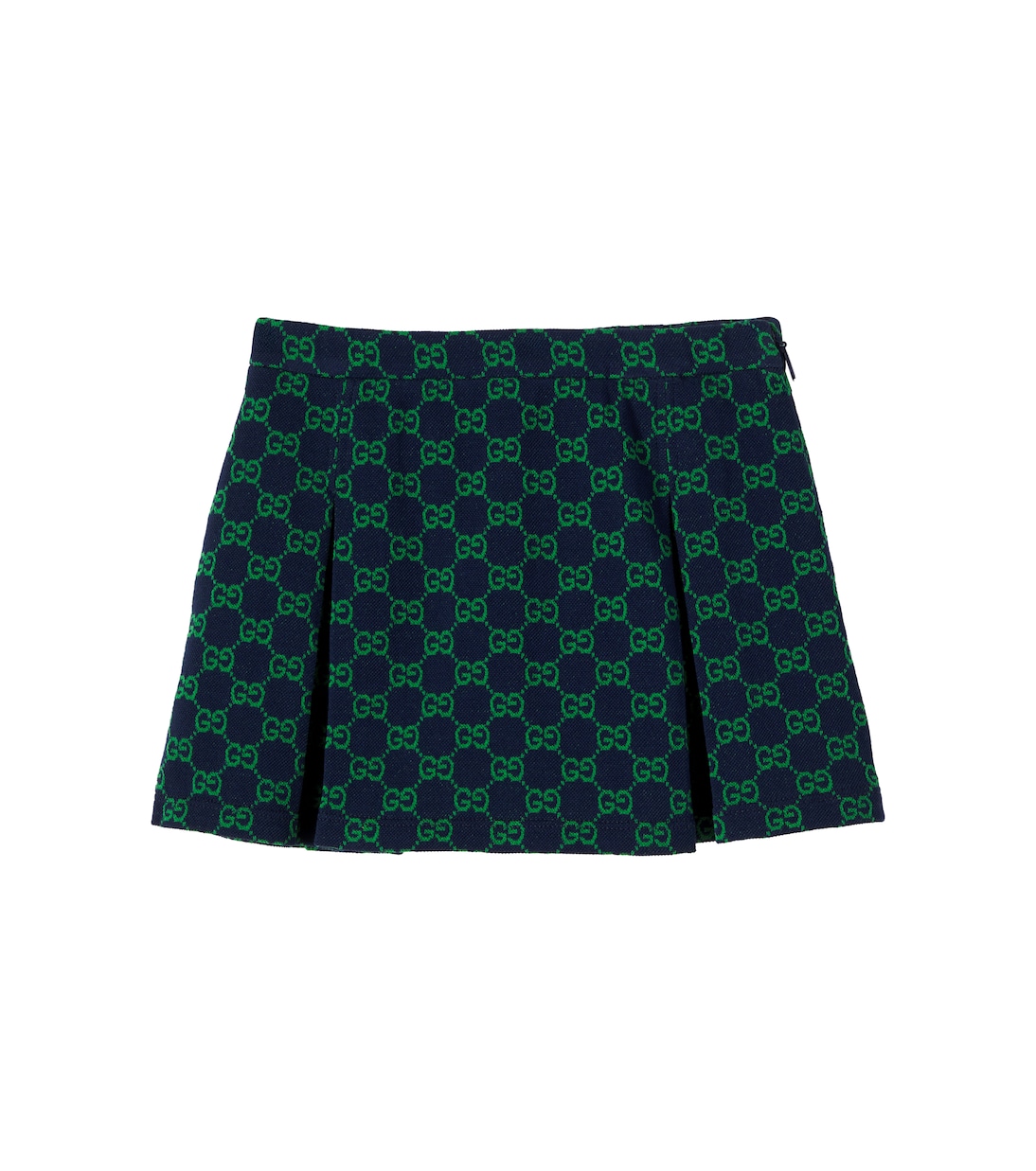 Falda de piqué de algodón plisada con GG | Gucci Kids