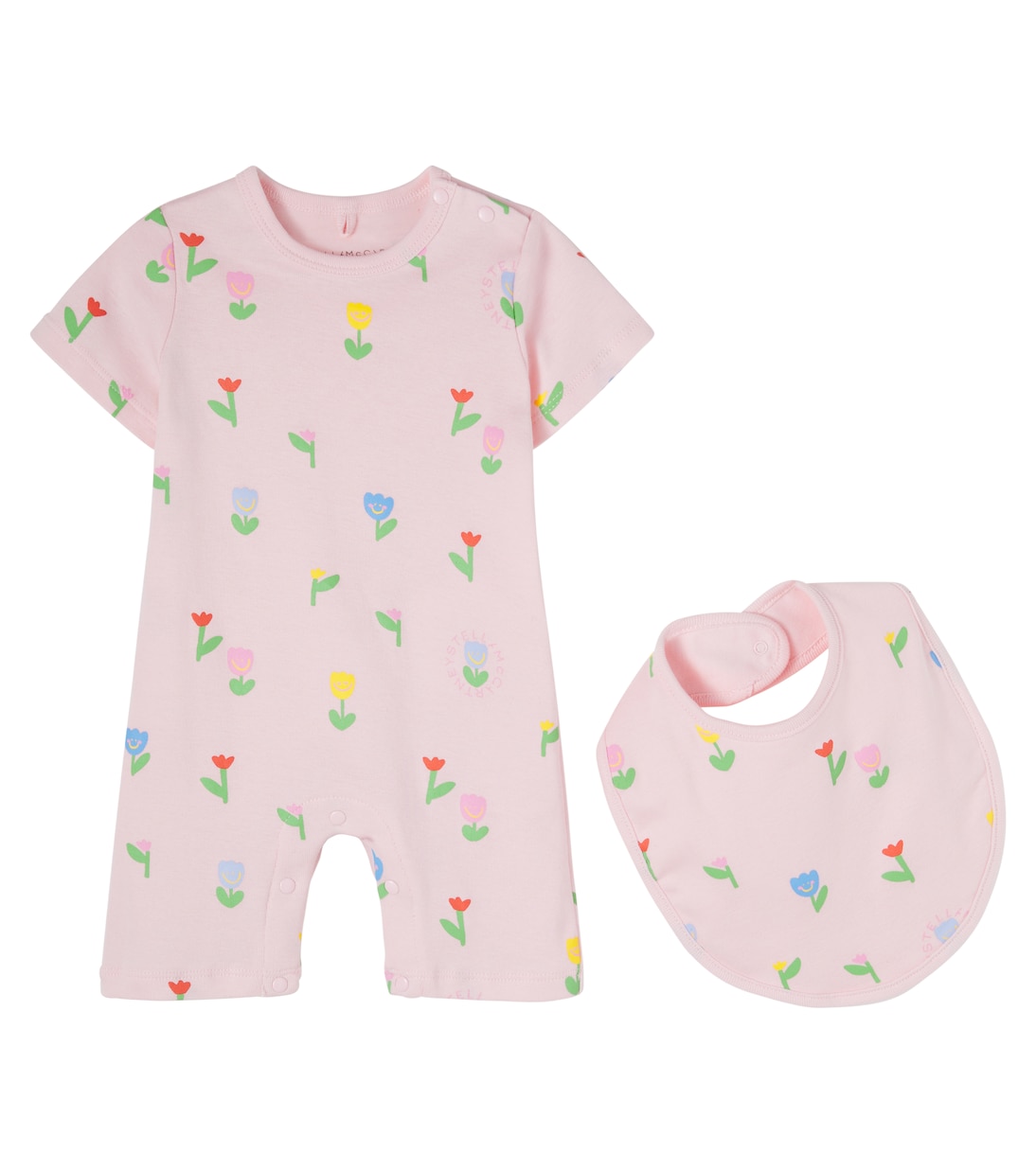 Bébé – Ensemble grenouillère et bavoir en coton | Stella McCartney Kids