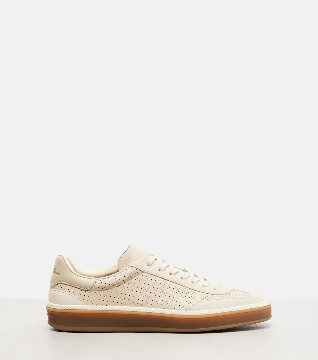 Tennis suede-trimmed leather sneakers | Loro Piana