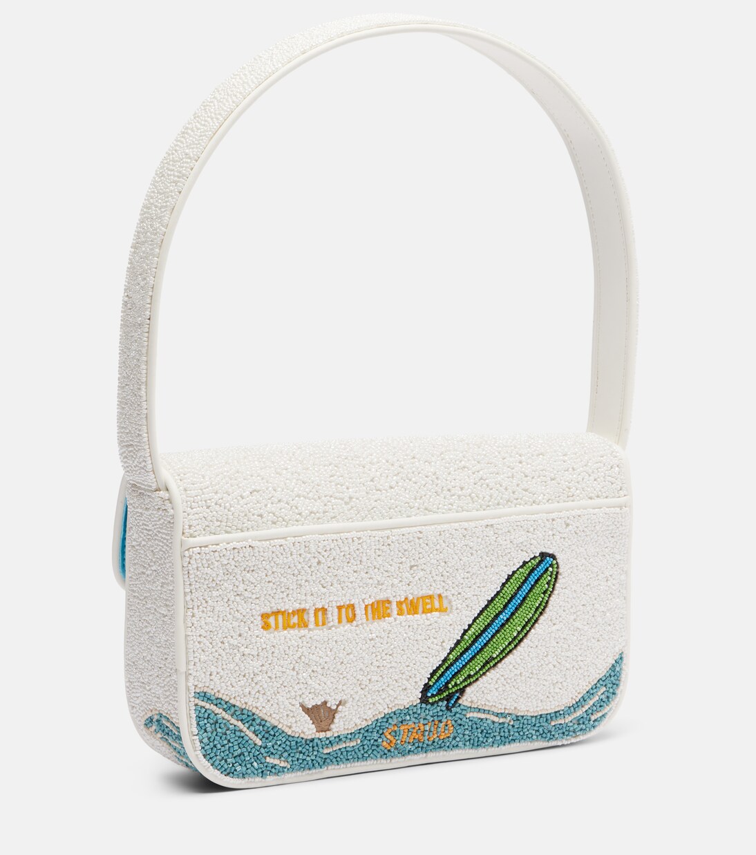 Tommy beaded sequined shoulder bag | Staud