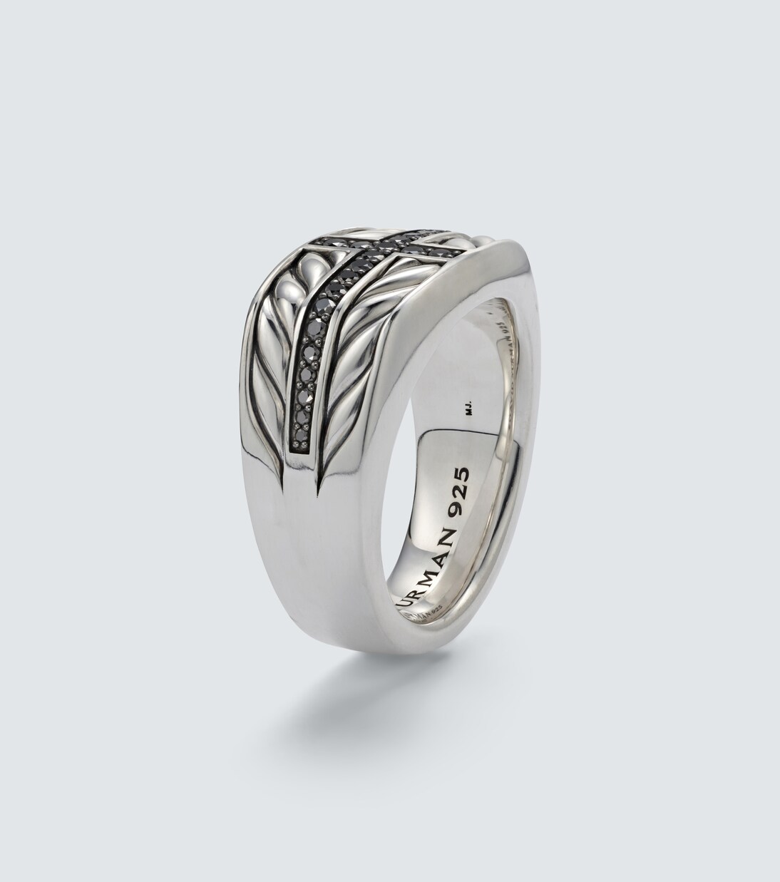 Ring Chevron aus Sterlingsilber mit Diamanten | David Yurman