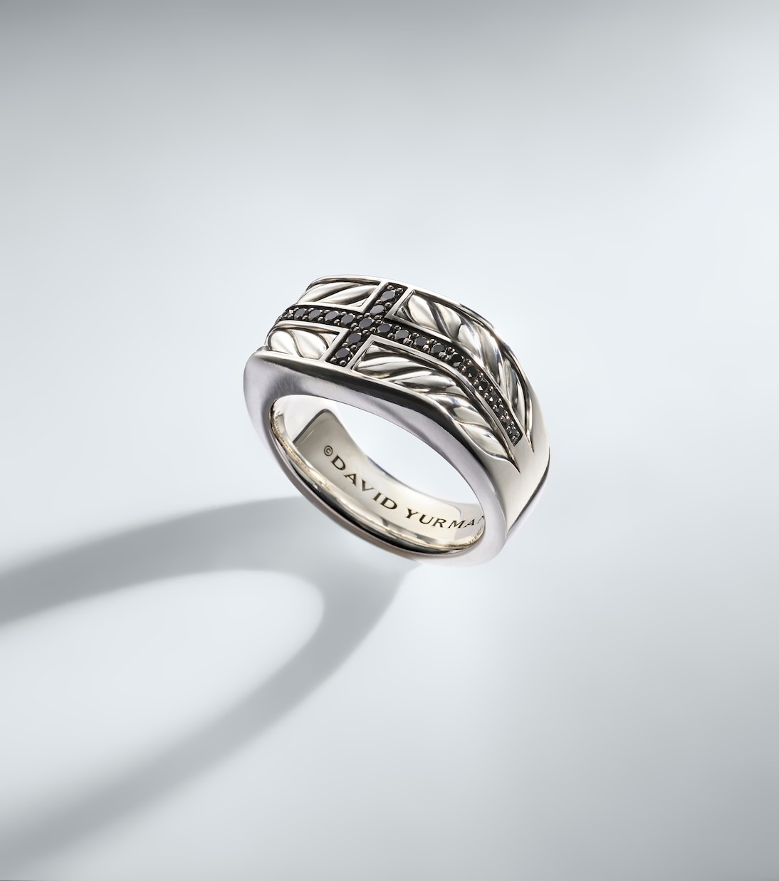Ring Chevron aus Sterlingsilber mit Diamanten | David Yurman