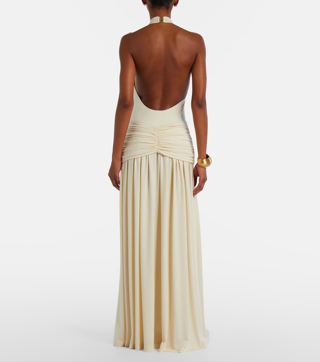 Zoya draped halterneck maxi dress | Bananhot