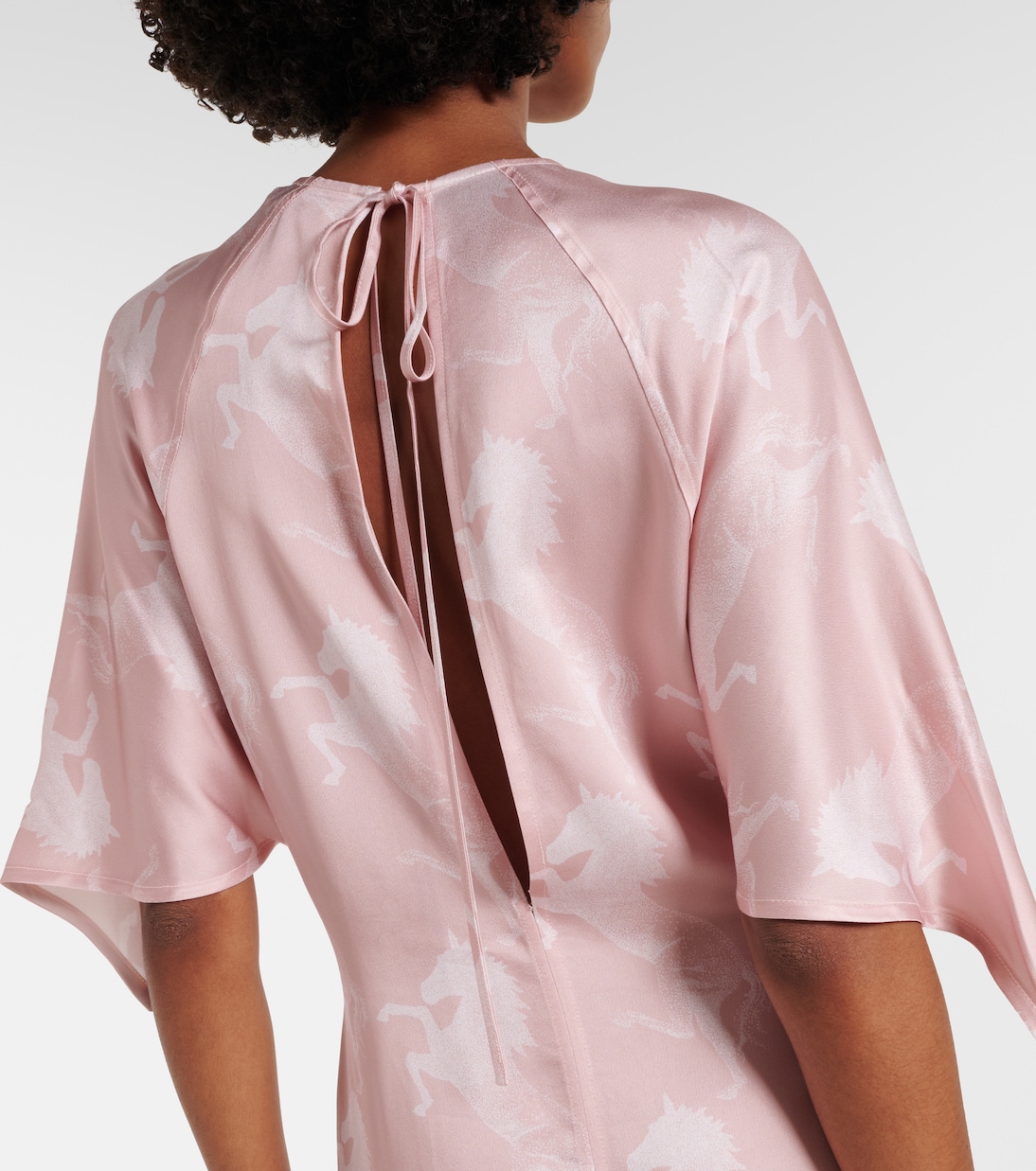 Bedrucktes Midikleid aus Satin | Stella McCartney