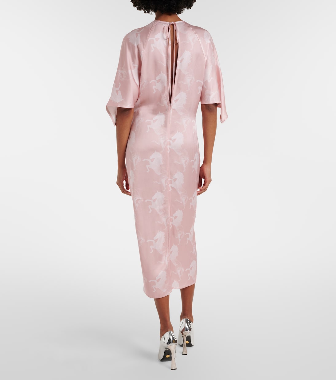 Bedrucktes Midikleid aus Satin | Stella McCartney