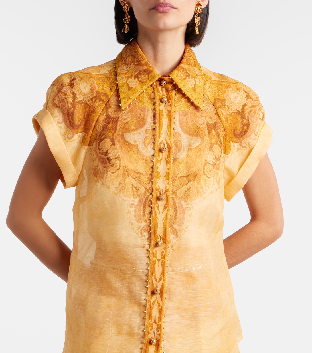 Blouse Como imprimée en lin et soie | Zimmermann