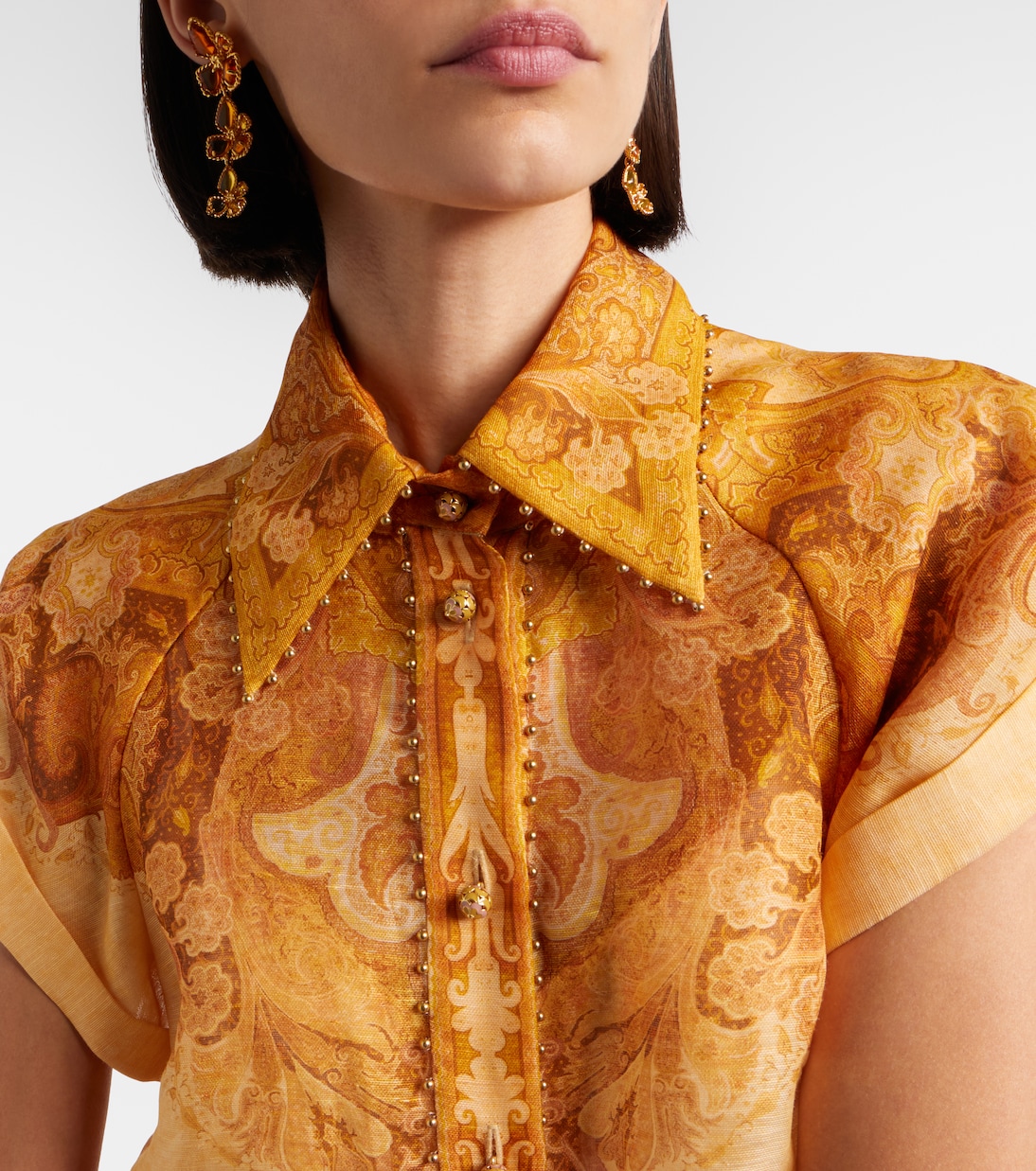 Blouse Como imprimée en lin et soie | Zimmermann