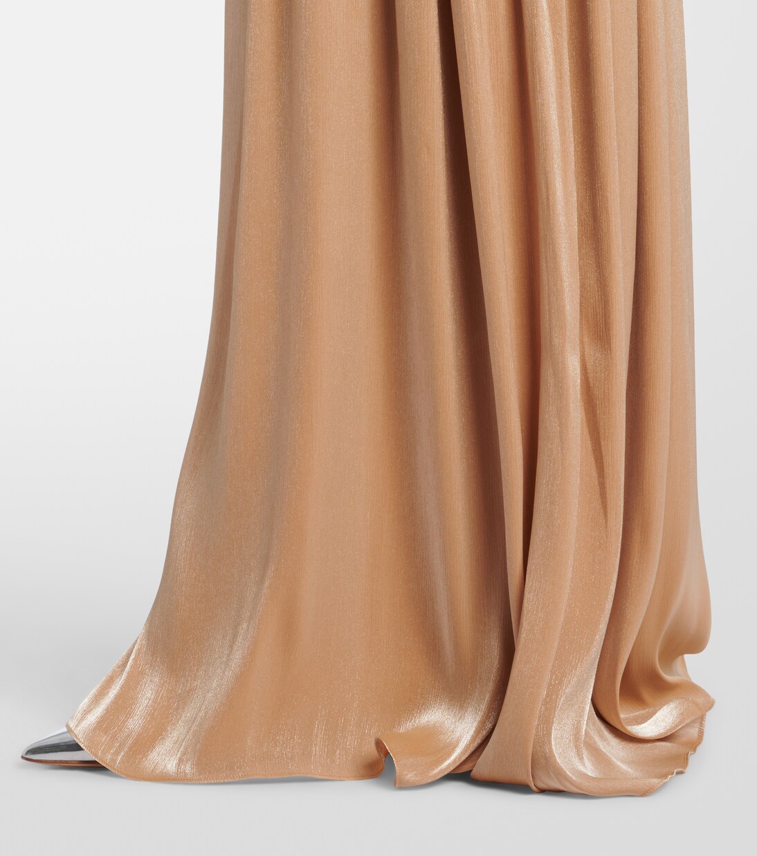 Cutout Lurex georgette gown | Costarellos