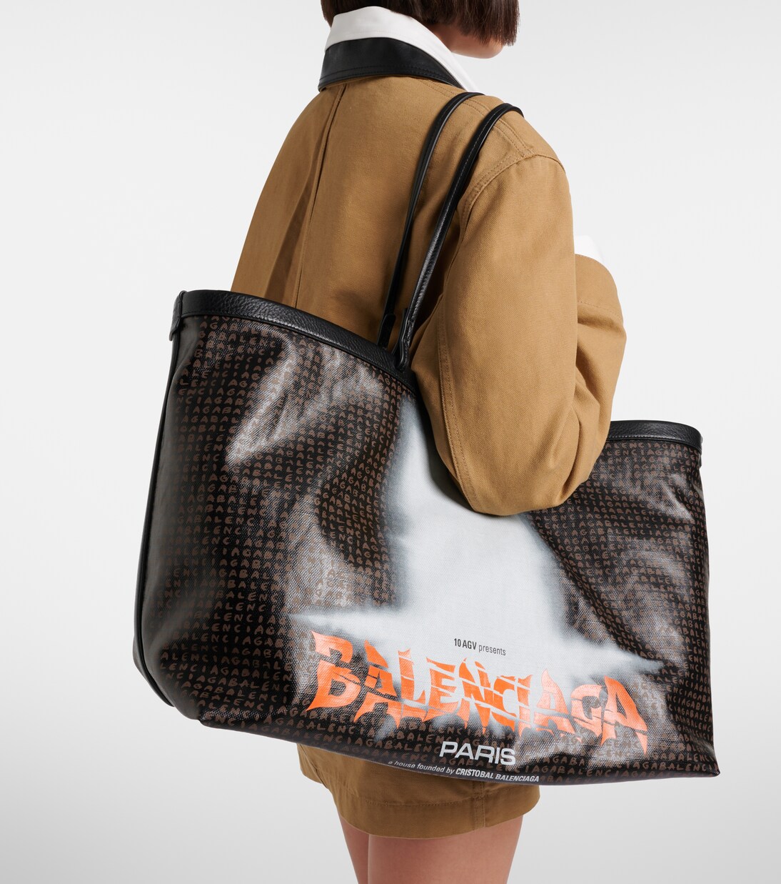 Tote Bag Snob Large aus Canvas mit Leder | Balenciaga