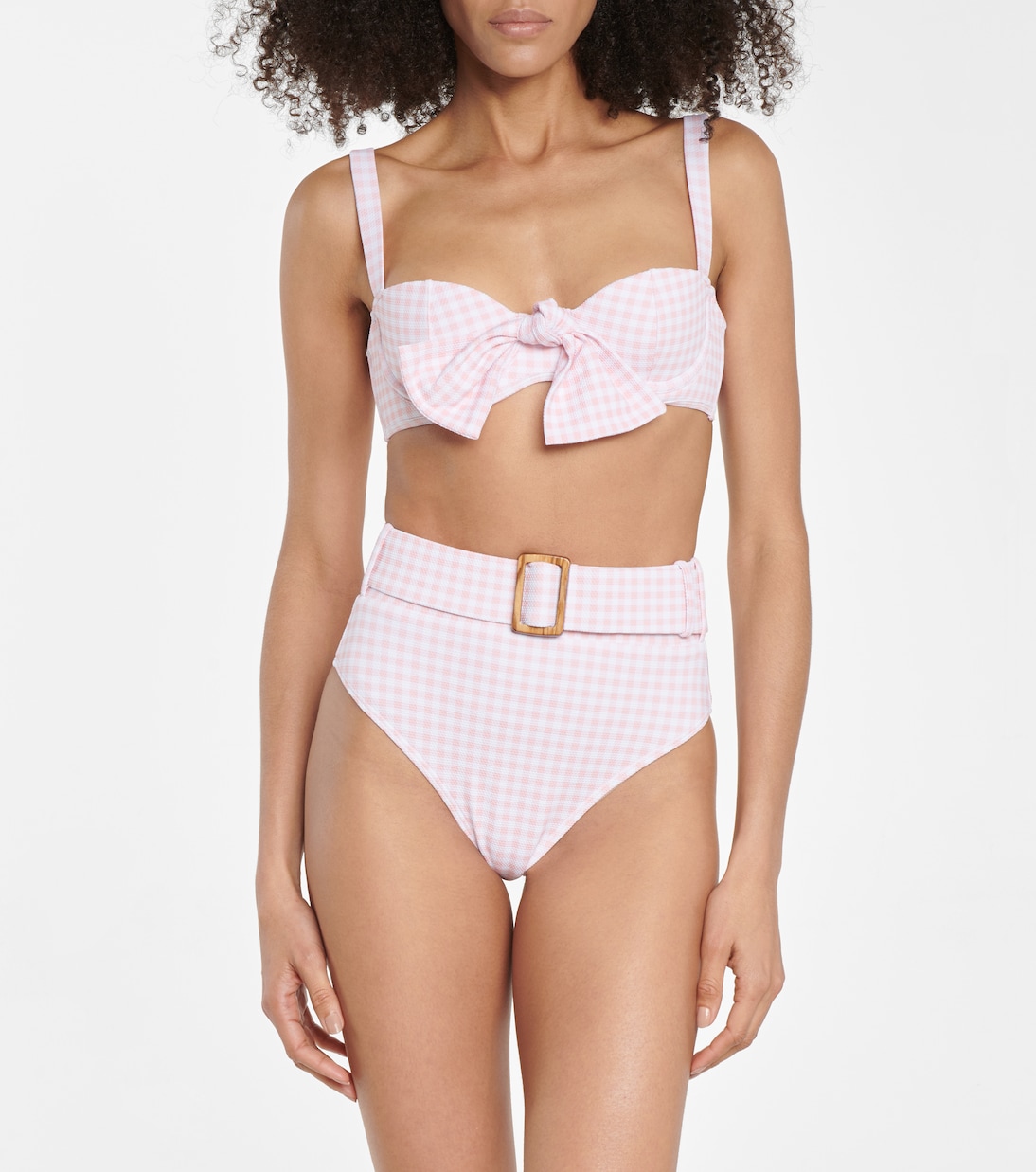 Haut de bikini Clara à carreaux | Alexandra Miro