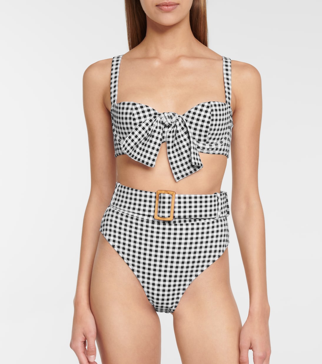 Culotte de bikini Ursula à carreaux | Alexandra Miro