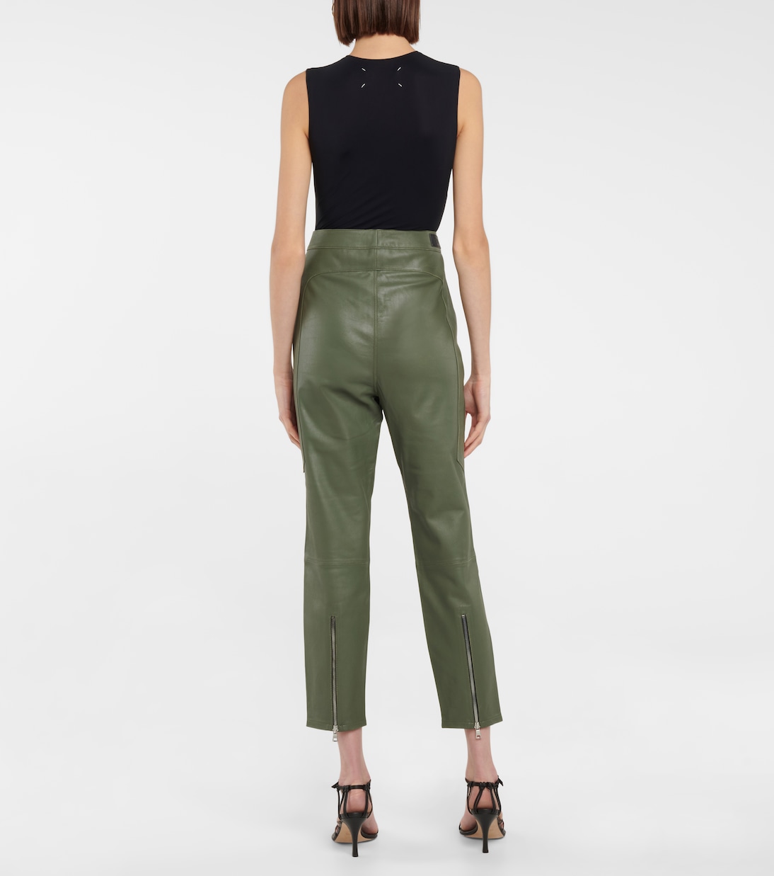 High-Rise-Hose Manuela aus Leder | Rta