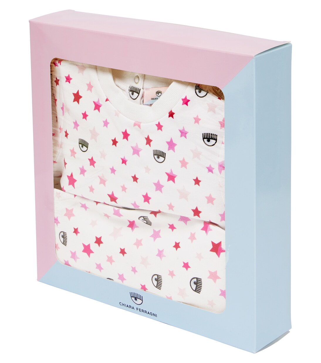 x Chiara Ferragni Baby printed sweater and sweatpants set | Monnalisa