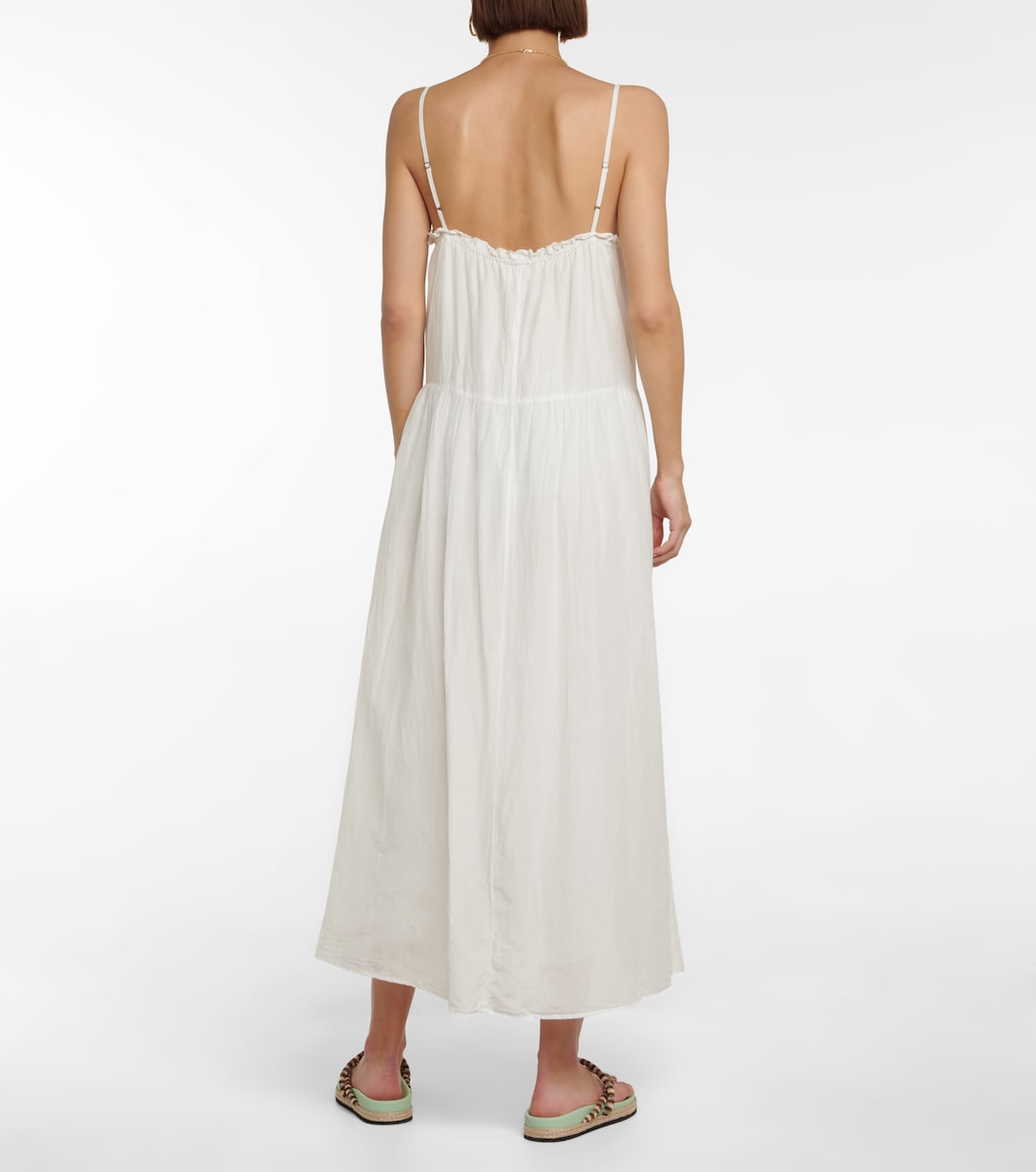 Robe longue Farrah en coton et soie | Velvet