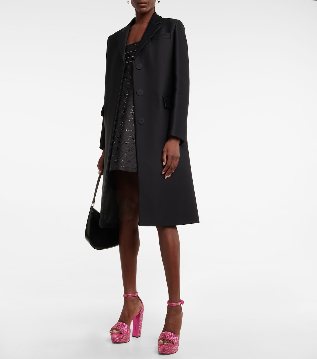 Verzierte Plateausandalen aus Satin | Prada