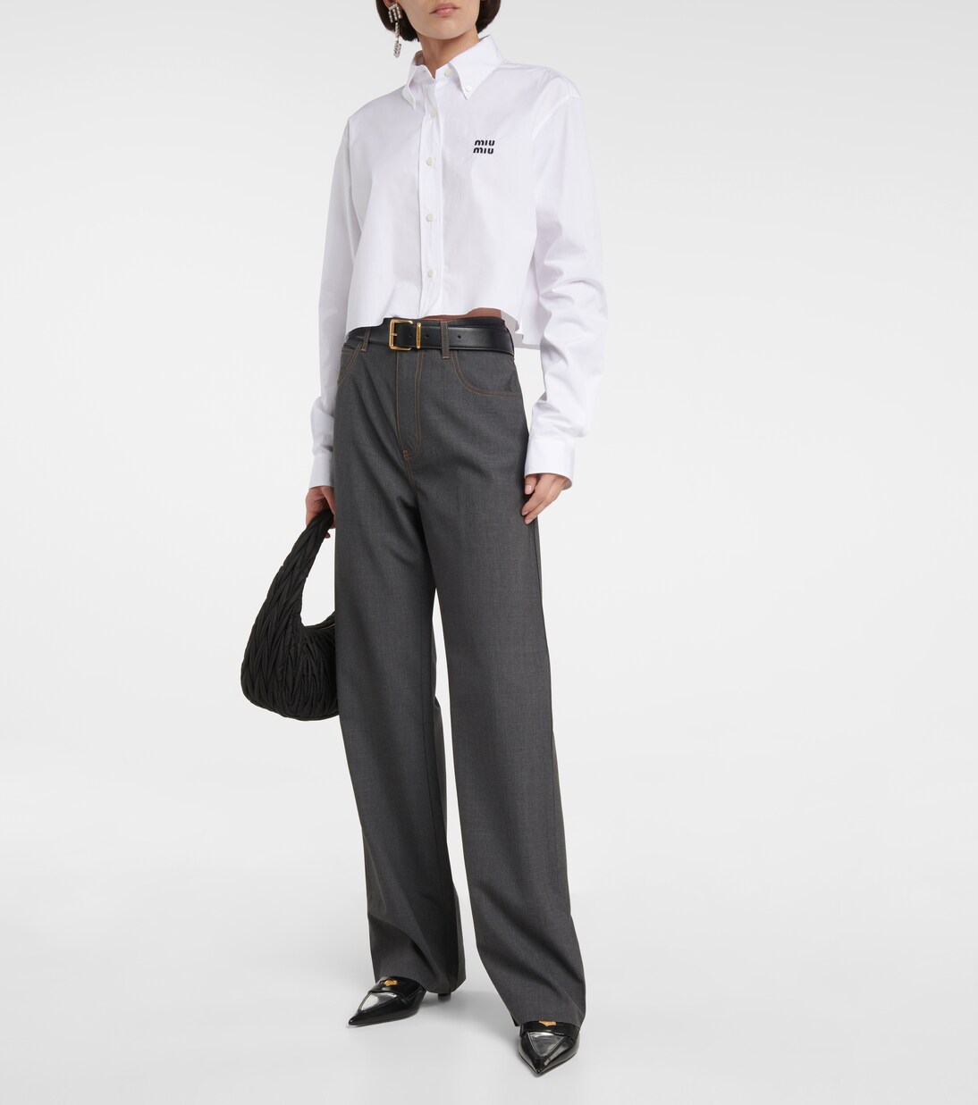 Mid-Rise-Hose aus Schurwolle | Miu Miu