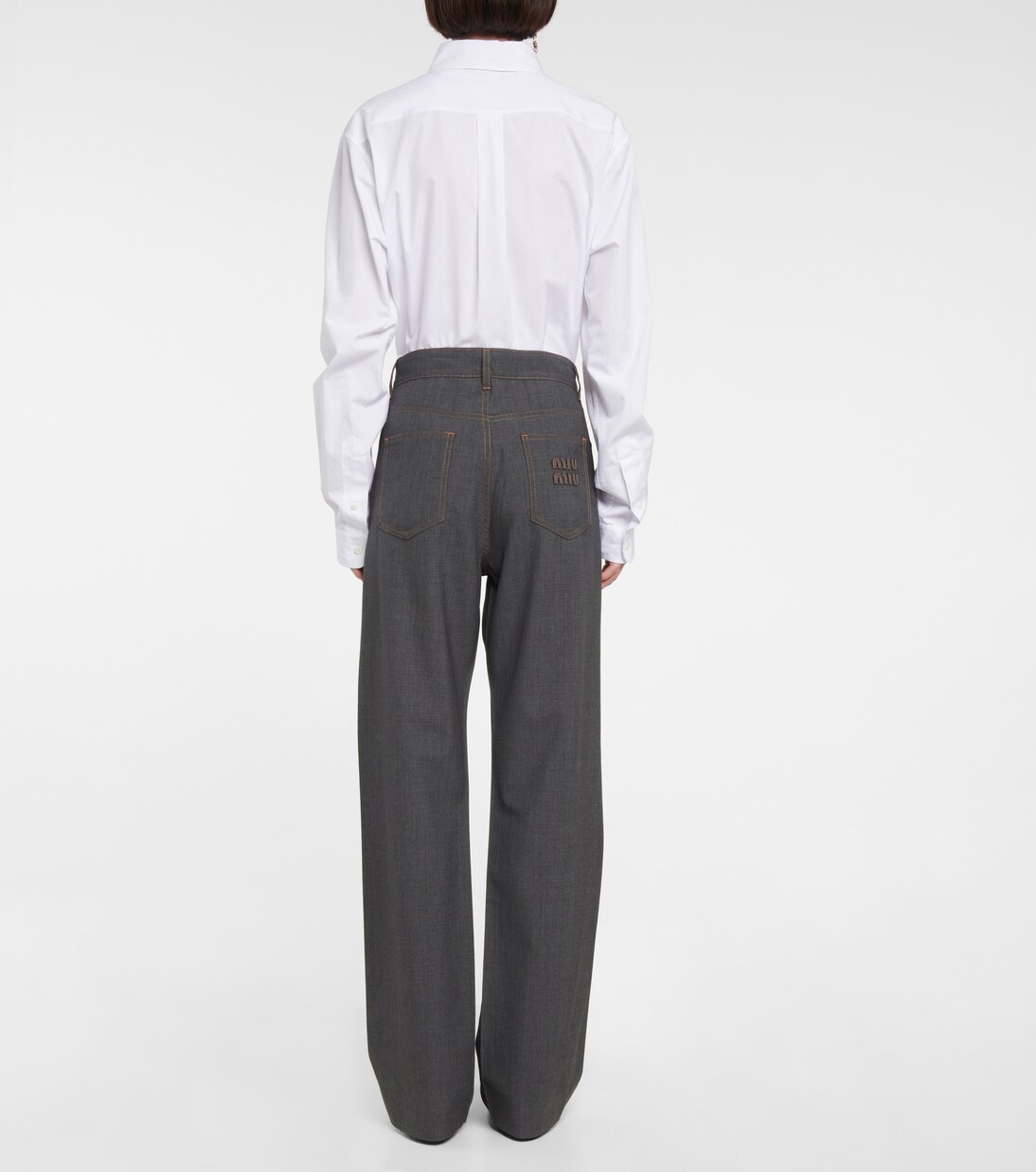 Mid-Rise-Hose aus Schurwolle | Miu Miu