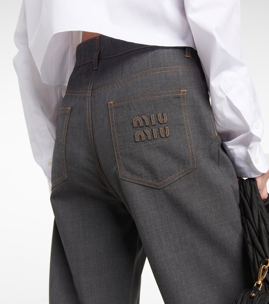 Mid-Rise-Hose aus Schurwolle | Miu Miu