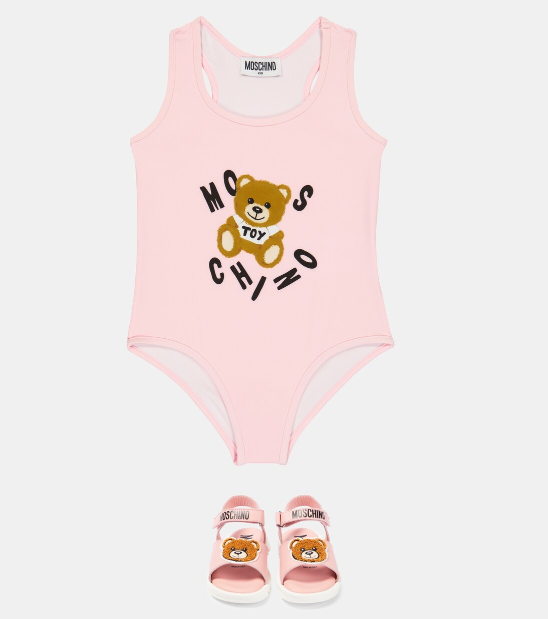 Sandalias de piel con logo | Moschino Kids