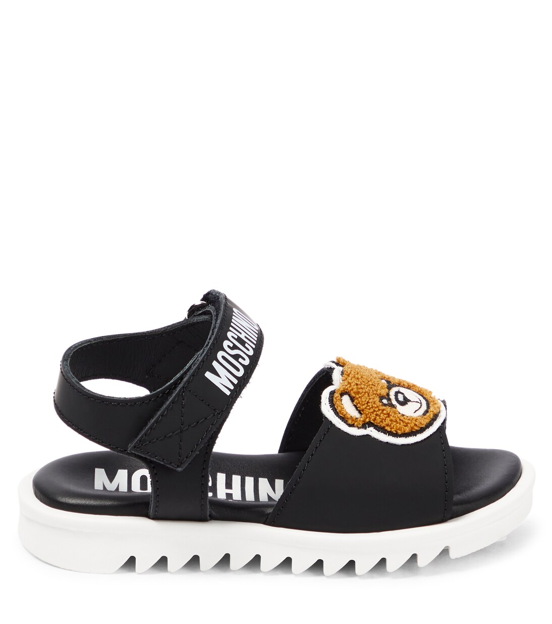 Sandalias de piel con logo | Moschino Kids