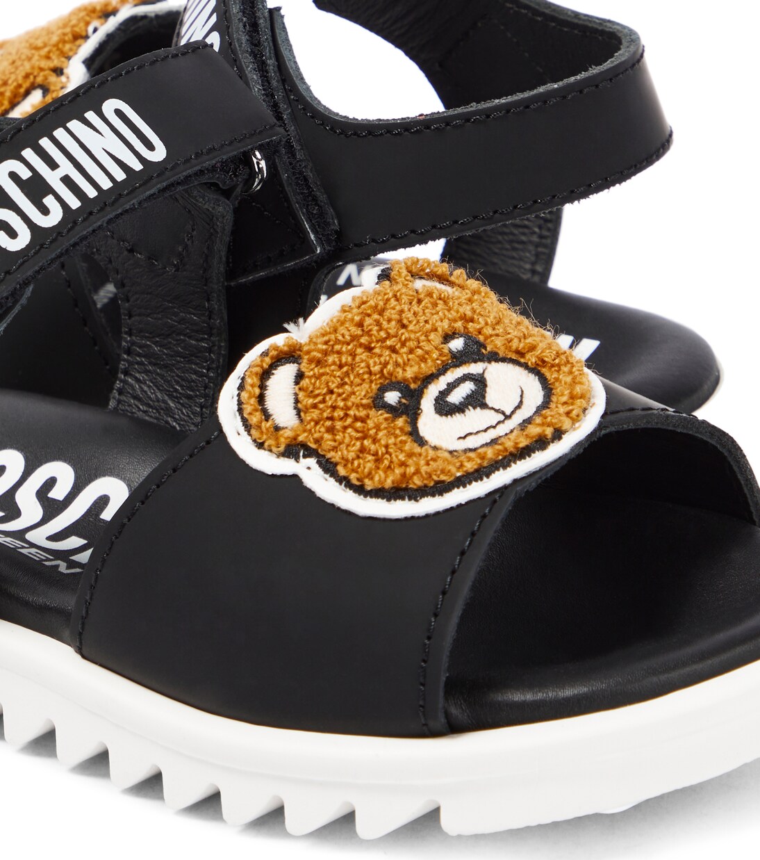 Sandalias de piel con logo | Moschino Kids