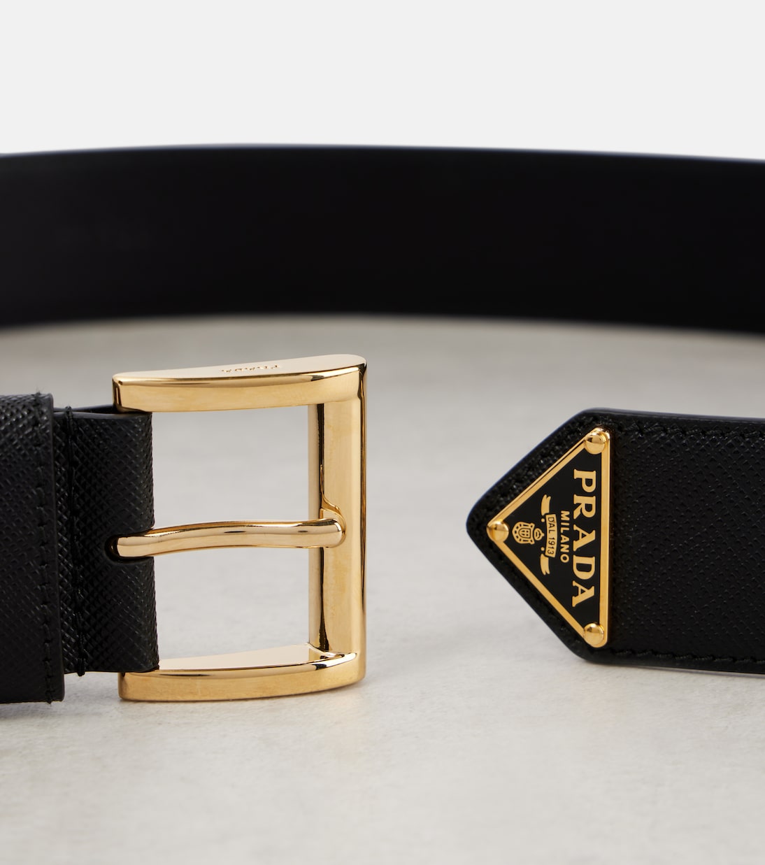 Ceinture en cuir à logo | Prada