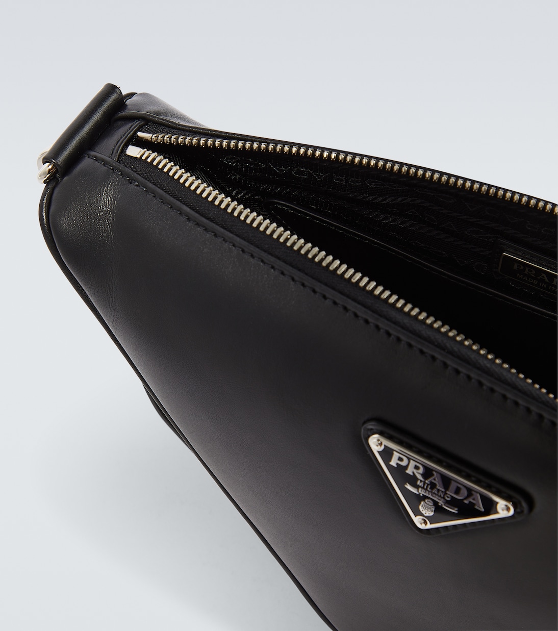 Triangle leather shoulder bag | Prada
