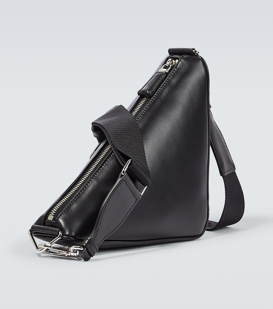Triangle leather shoulder bag | Prada