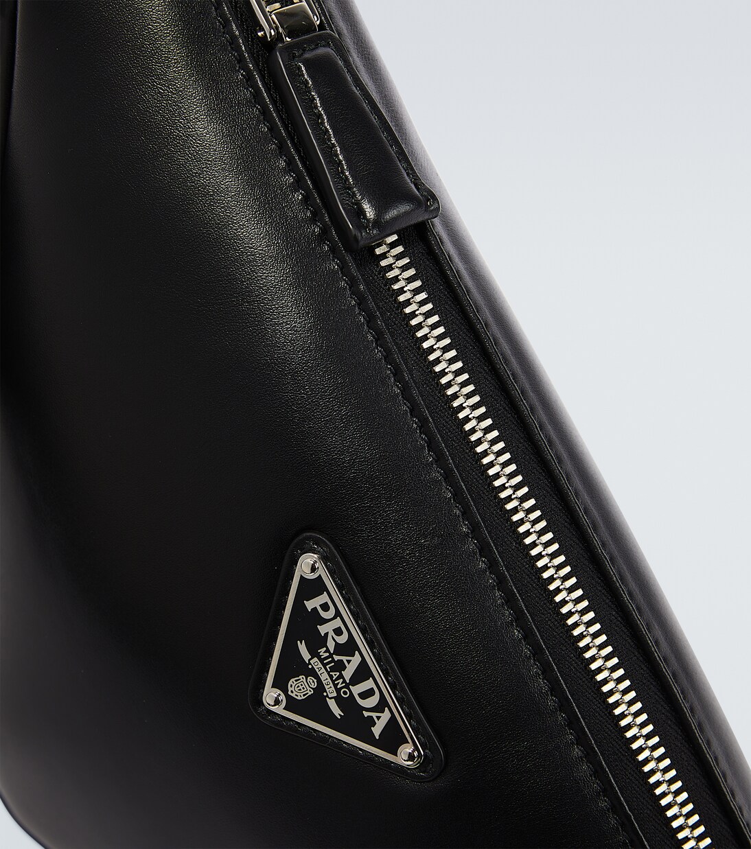 Triangle leather shoulder bag | Prada