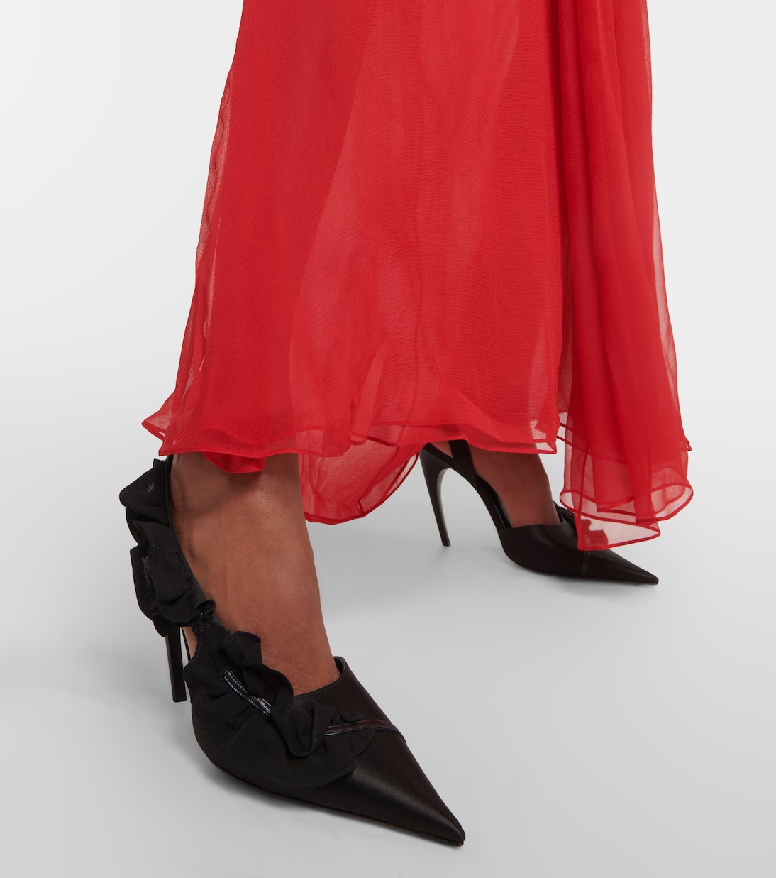 Pumps slingback in raso | Nensi Dojaka