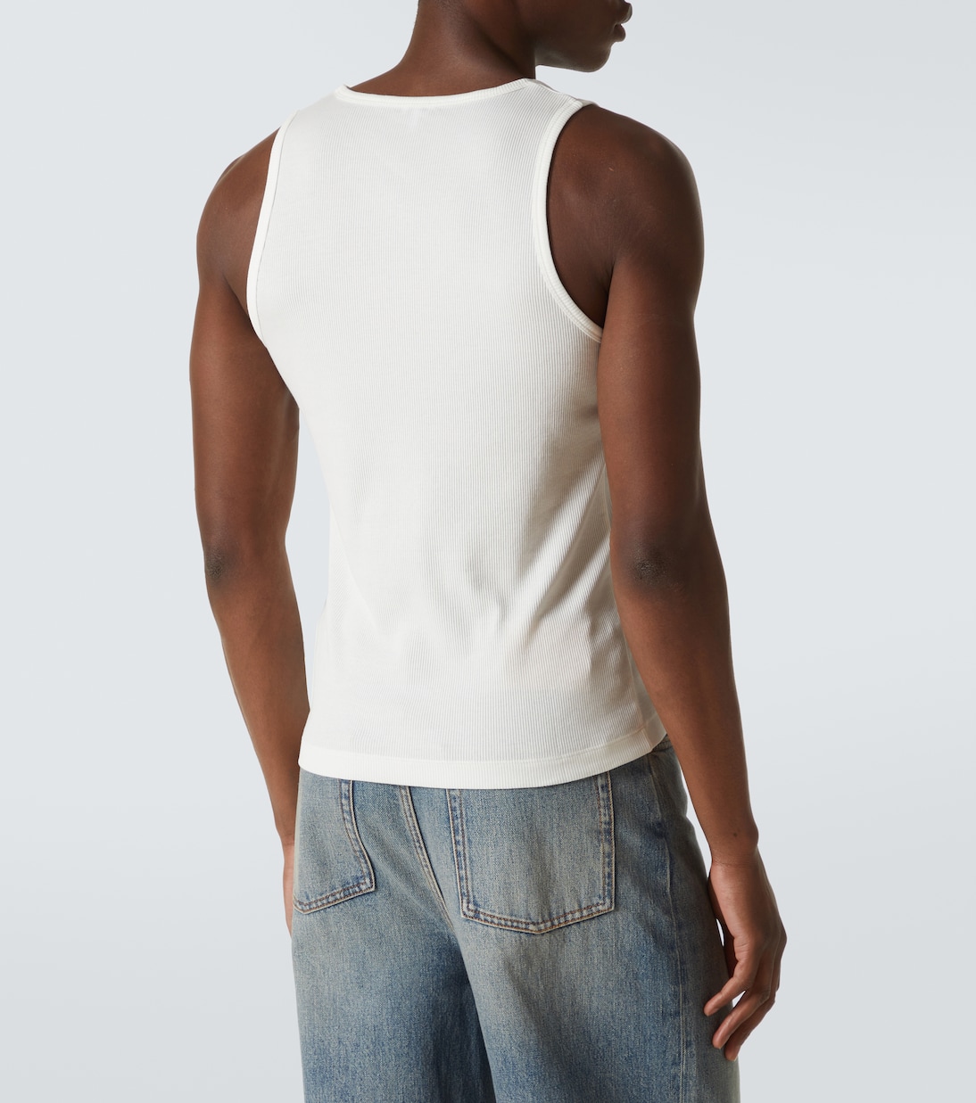 Anagram cotton-blend jersey tank top | Loewe
