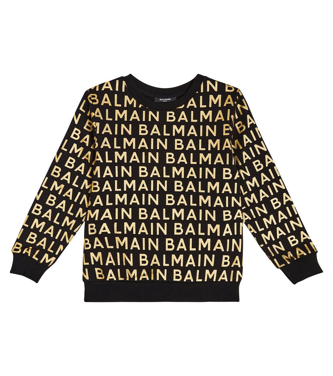 Logo printed cotton sweatshirt | Balmain Kids