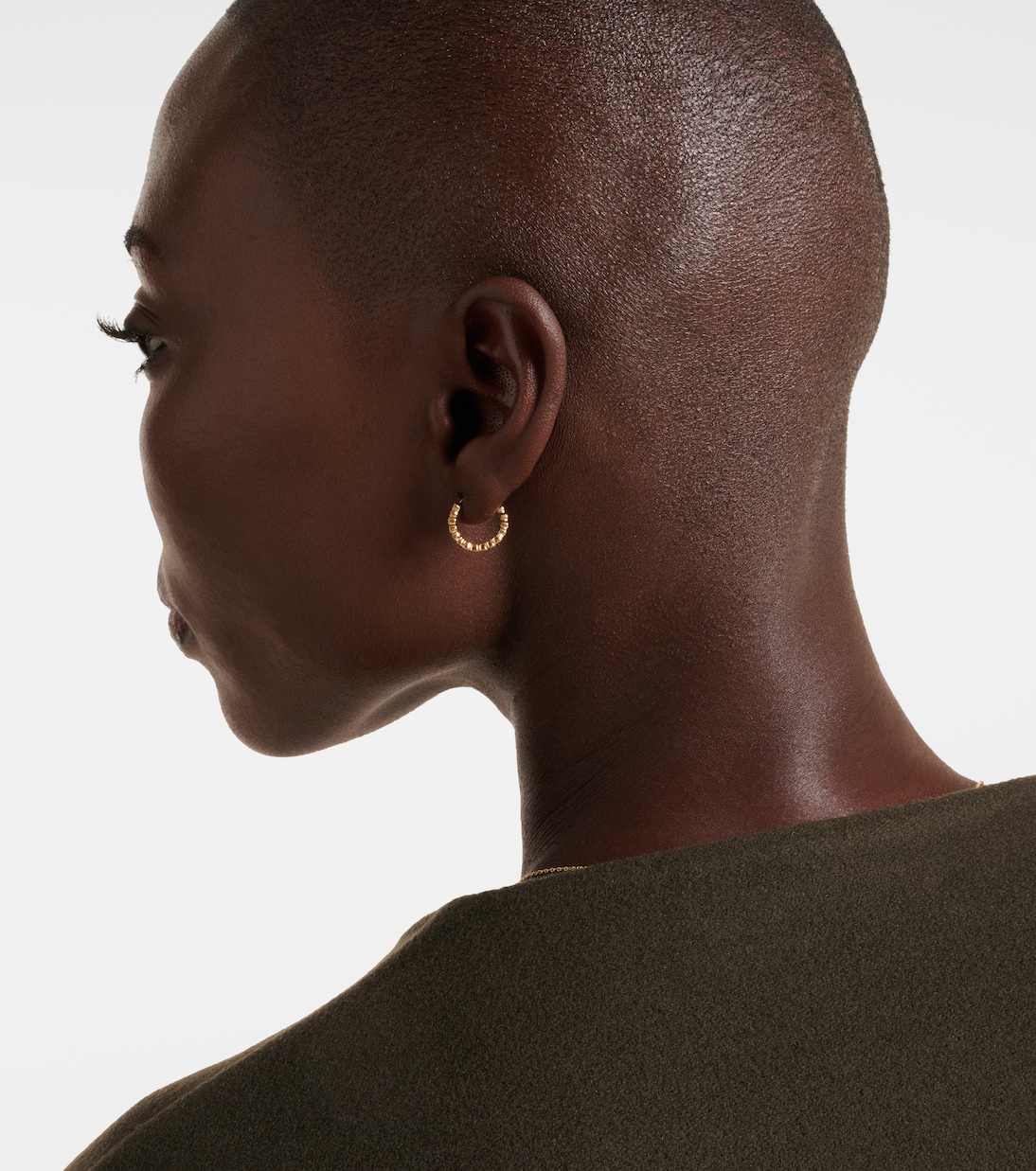 Petit Courant 18kt gold hoop earrings with diamonds | Sophie Bille Brahe