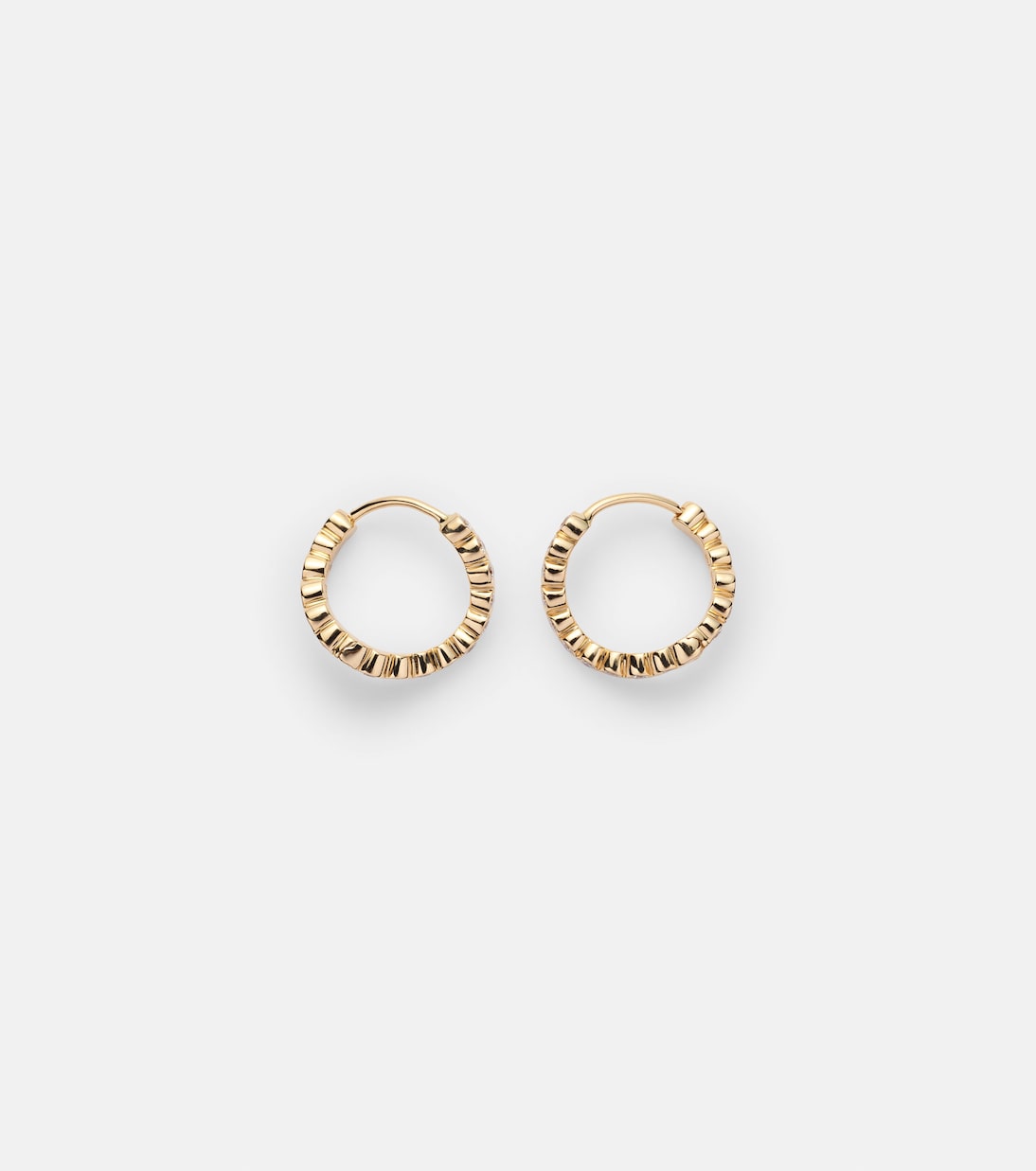 Petit Courant 18kt gold hoop earrings with diamonds | Sophie Bille Brahe