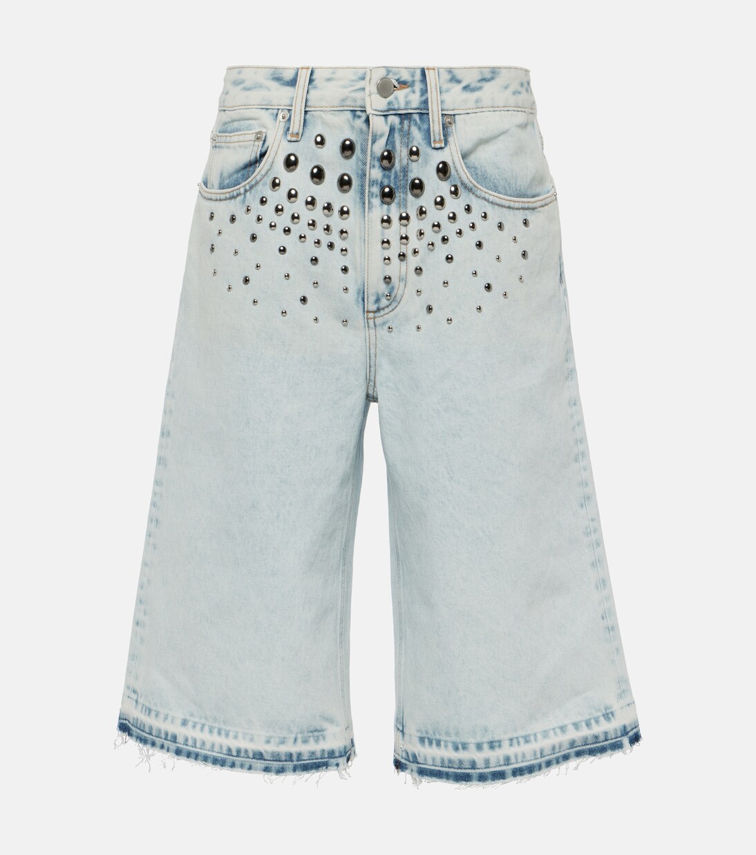 Verzierte Bermuda-Shorts aus Denim | Alessandra Rich