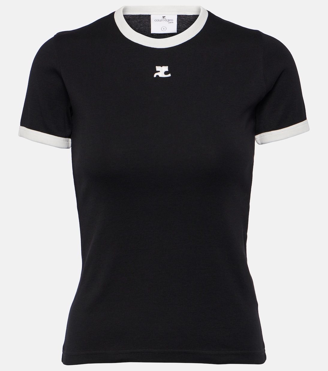 Logo cotton jersey T-shirt  | Courrèges
