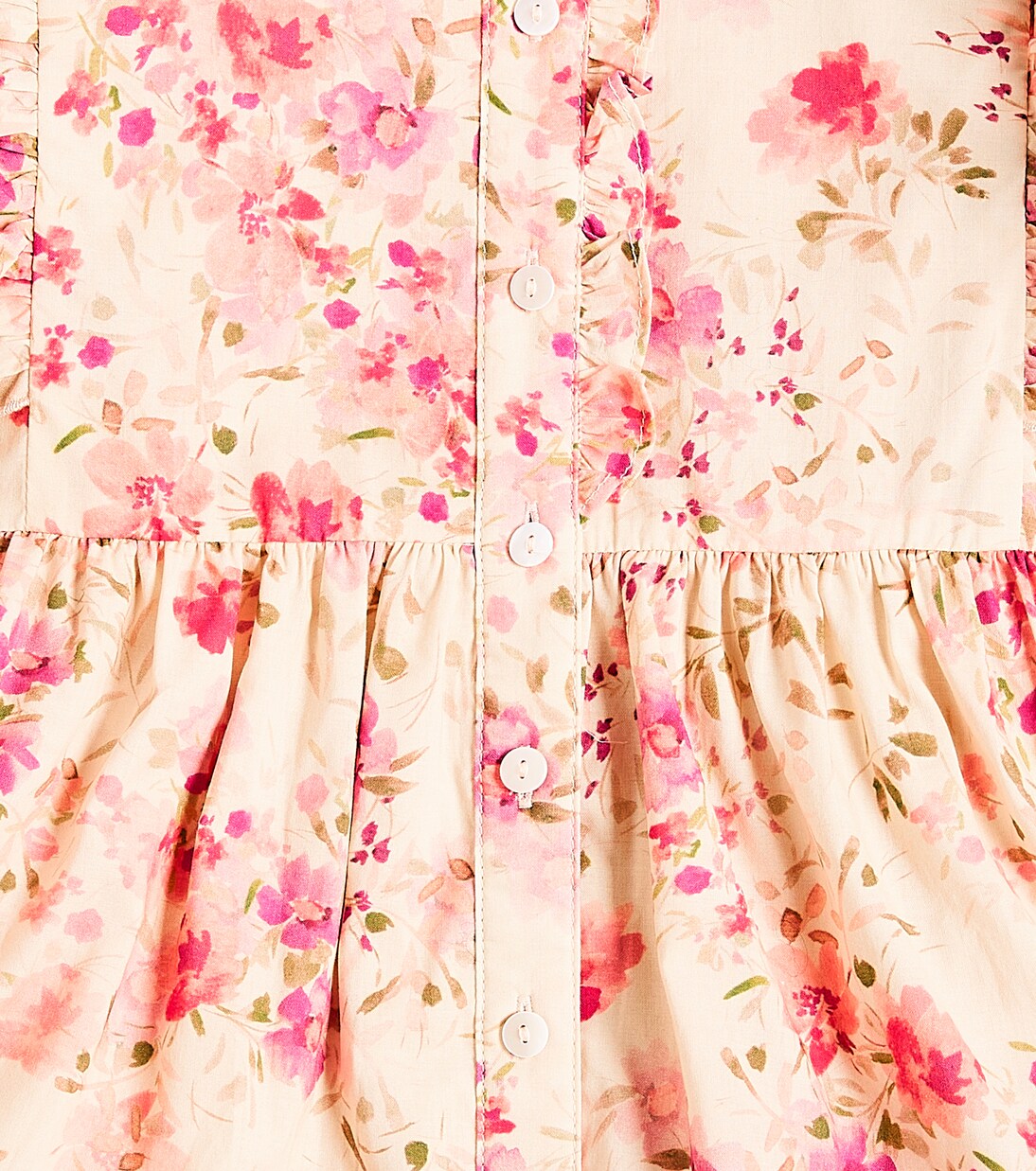 Ruffled floral cotton voile dress | Petite Amalie  