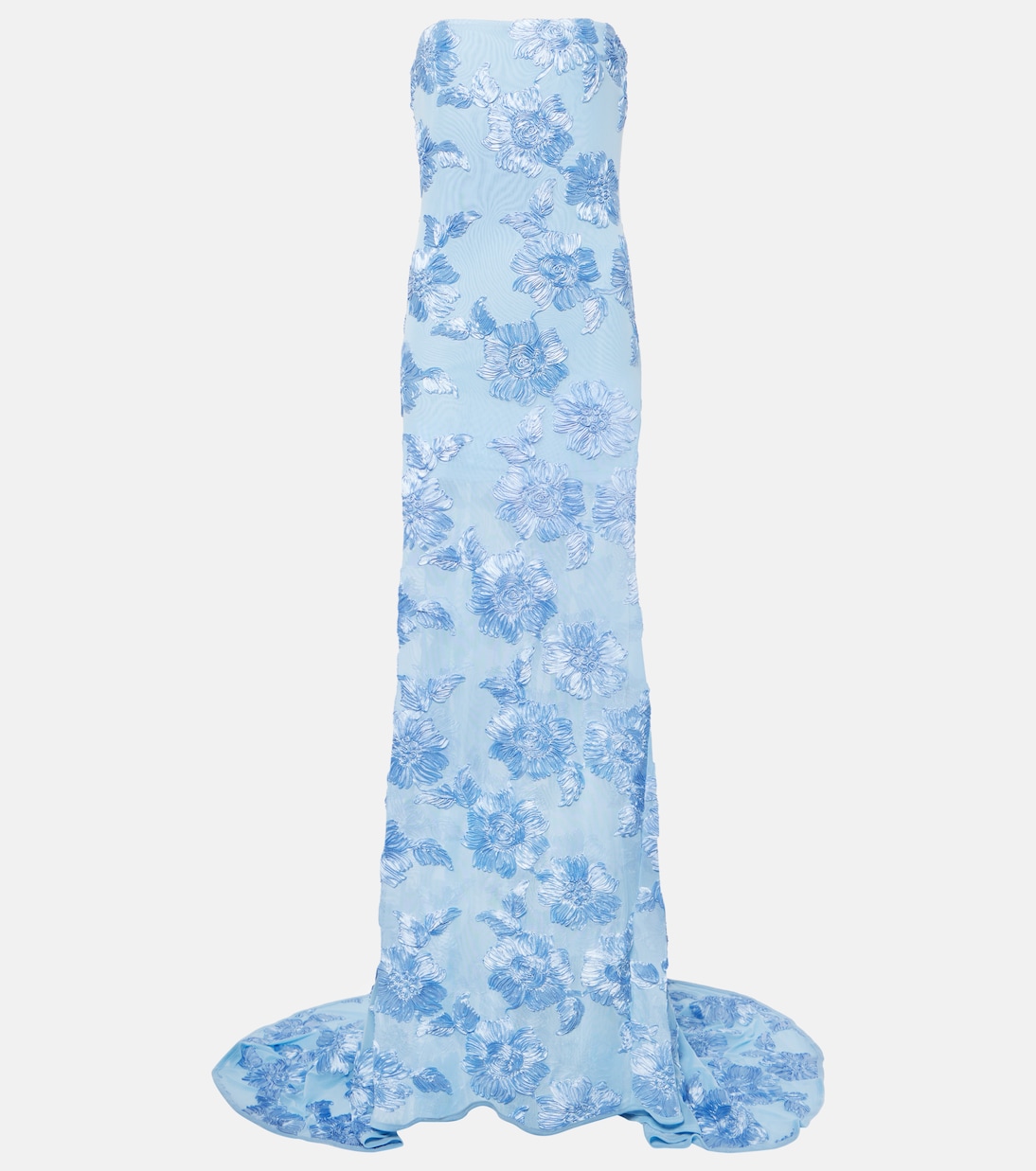Alberty floral-appliqué mesh gown | Rotate