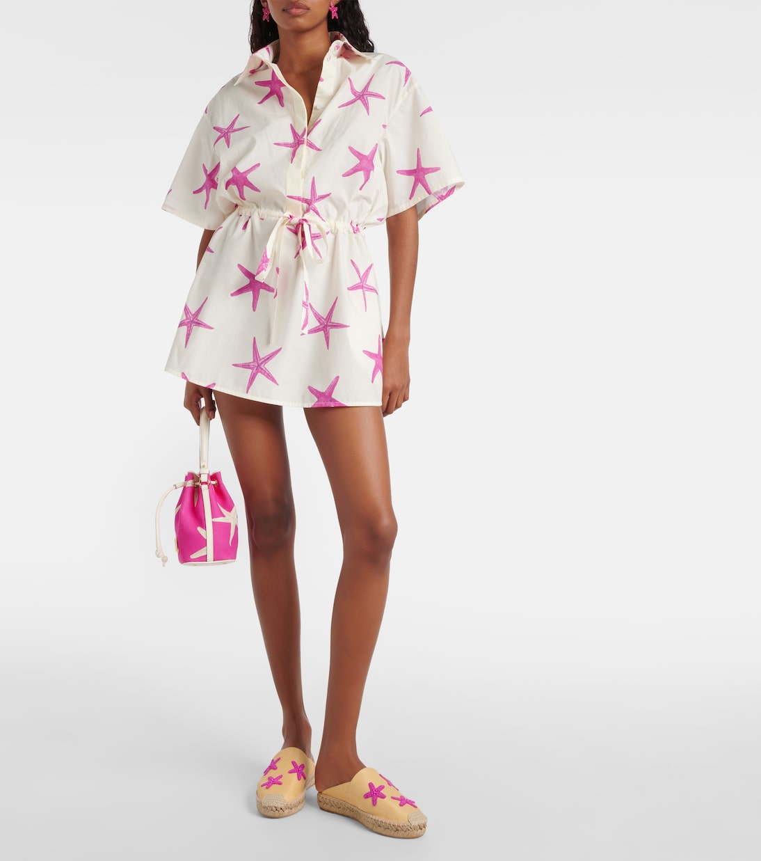 Starfish cotton poplin minidress | Valentino